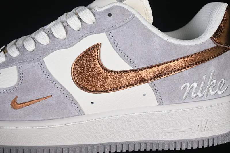All Categories Nk Air Force 1 Air Force Series Nk Air Force 1 Low Air Force Low Nike Air Force 1'07 Low Milk White Gray Gold Air Force One Low Casual Shoes DV5477-007